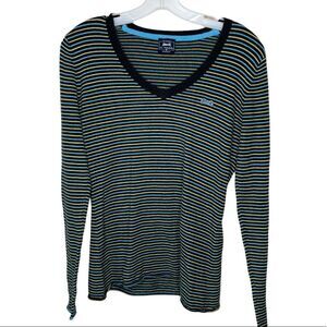 Le Tigre Striped‎ V-Neck Sweater